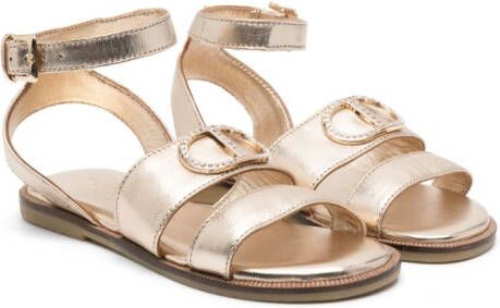 TWINSET Kids Sandalen met bandjes Goud