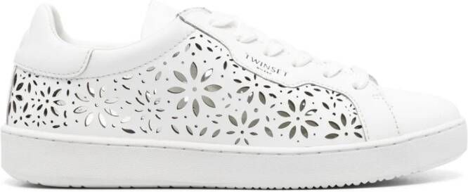 TWINSET Leren sneakers Wit