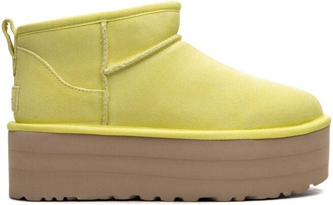 UGG Classic Ultra Mini laarzen met plateauzool Geel