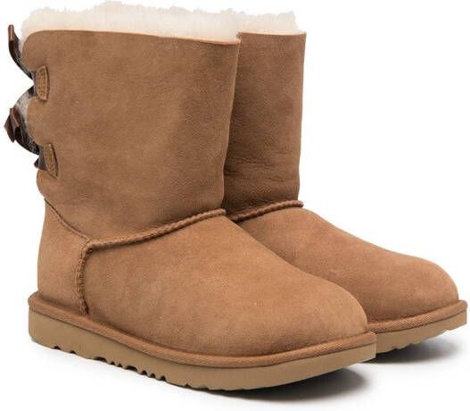 UGG Kids Enkellaarzen met imitatiebont Bruin