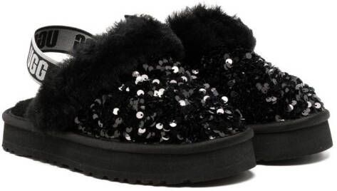 UGG Kids Funkette slippers verfraaid met pailletten Zwart