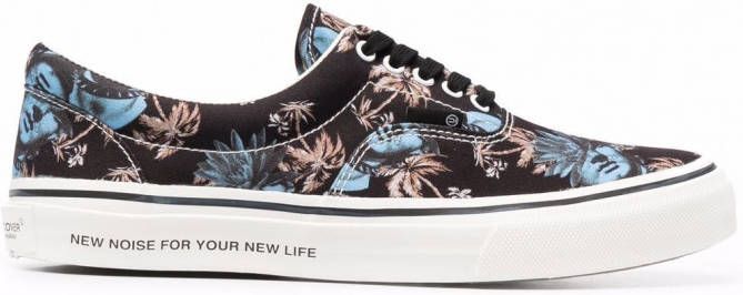 Undercover Sneakers met bloe print Zwart