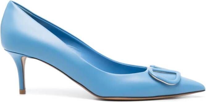 Valentino Garavani 70mm VLogo Signature leren pumps Blauw