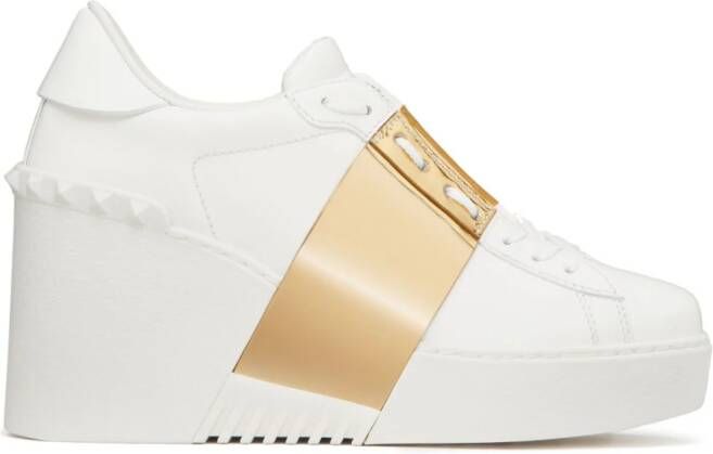 Valentino Garavani Open Disco sneakers met 85mm sleehak Wit