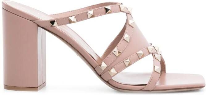 Valentino Garavani Rockstud leren sandalen Beige