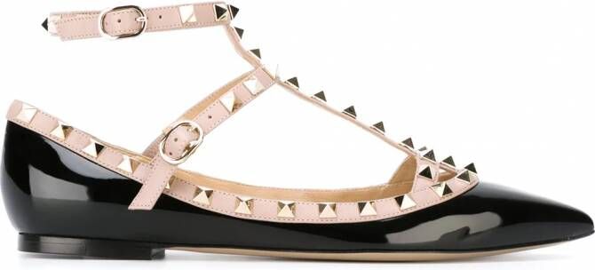 Valentino Garavani Rockstud ballerinas Zwart