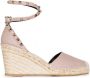 Valentino Garavani Rockstud espadrilles met sleehak Beige - Thumbnail 1