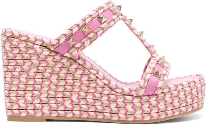 Valentino Garavani Rockstud leren muiltjes Roze