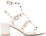 Valentino Garavani Rockstud leren sandalen Beige - Thumbnail 1