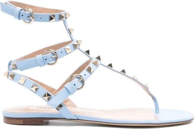 Valentino Garavani Rockstud leren sandalen Blauw