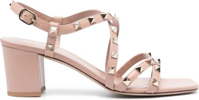 Valentino Garavani Rockstud leren sandalen Roze