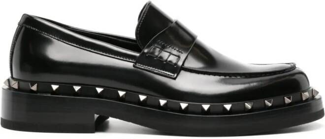 Valentino Garavani Rockstud M-Way leren loafers Zwart