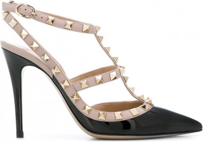 Valentino Garavani Rockstud gekooide pumps Zwart