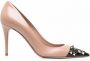 Valentino Garavani Rockstud pumps met puntige neus Roze - Thumbnail 1