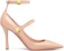 Valentino Garavani Rockstud pumps van lakleer Beige - Thumbnail 1