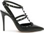 Valentino Garavani Rockstud gekooide pumps Zwart - Thumbnail 1