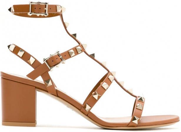 Valentino Garavani Rockstud sandalen Bruin