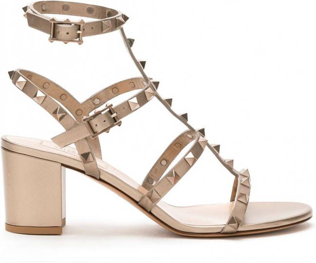 Valentino Garavani Rockstud sandalen Goud