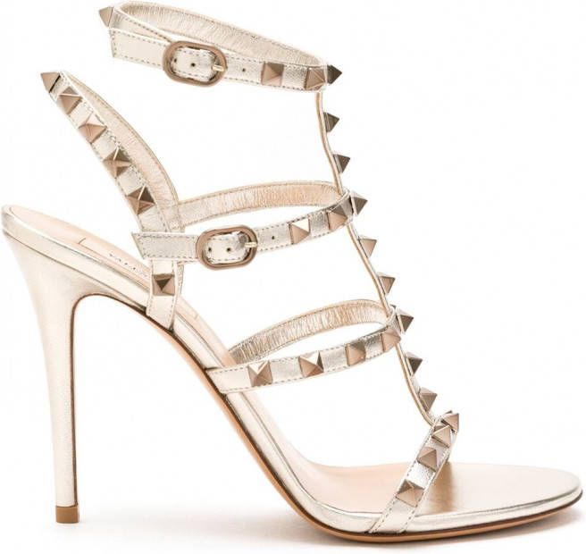 Valentino Garavani Rockstud sandalen Goud