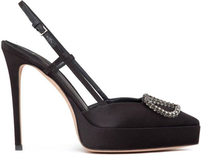 Valentino Garavani Signature slingback pumps met VLOGO Zwart