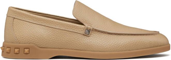 Valentino Garavani Leren loafers Beige