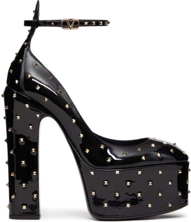 Valentino Garavani Tan-Go pumps met studs Zwart