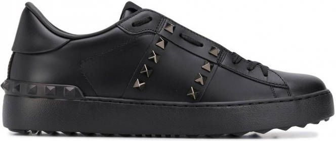 Valentino Garavani Untitled Rockstud leren sneakers Zwart