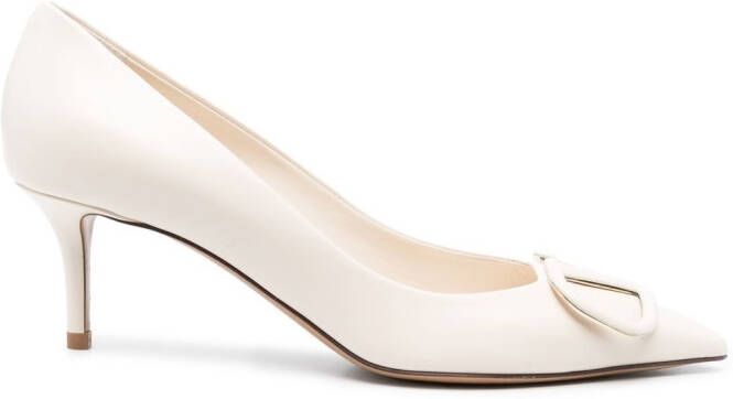 Valentino Garavani VLogo leren pumps Wit