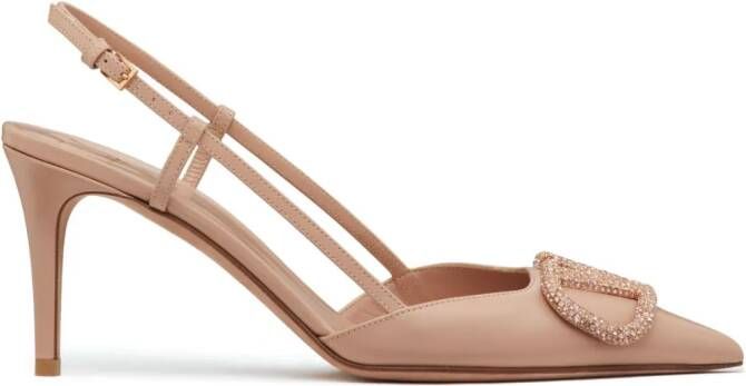 Valentino Garavani Vlogo slingback pumps Beige