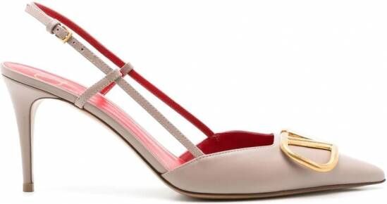 Valentino Garavani VLogo slingback pumps Beige