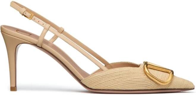 Valentino Garavani Vlogo slingback pumps Beige