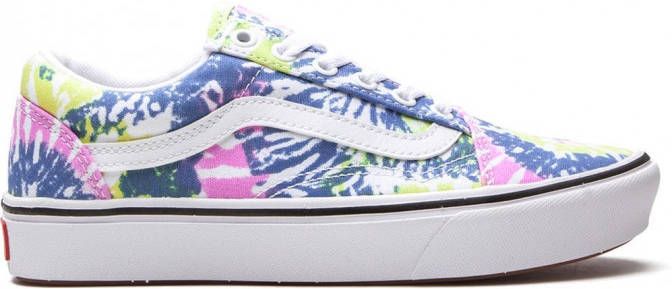 Vans ComfyCush tie-dye sneakers Blauw