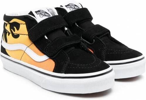 Vans Kids Old Skool sneakers met vlam print Zwart