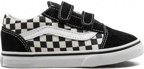 Vans Kids Old Skool V Primary geruite sneakers Zwart