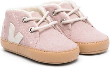 VEJA Kids Suède babyschoentjes Roze