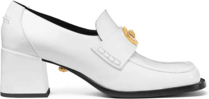 Versace Alia leren loafers Wit