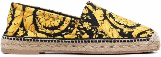 Versace Espadrilles met barokprint Geel