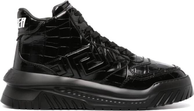 Versace Greca high-top sneakers Zwart