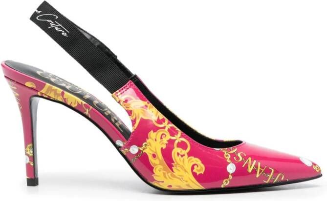 Versace Jeans Couture slingback pumps Roze