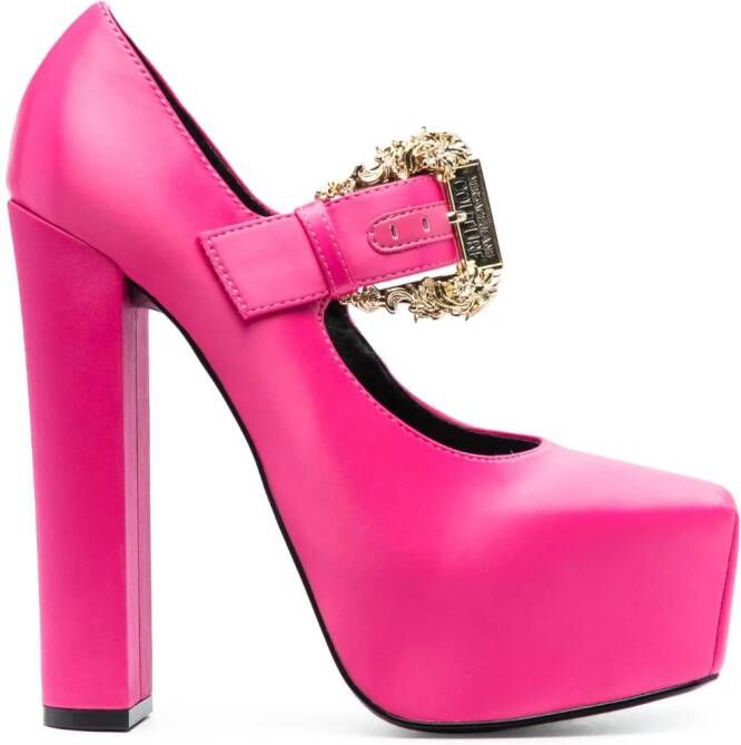 Versace Jeans Couture Hurley pumps met plateauzool Roze