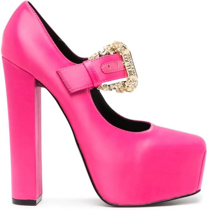 Versace Jeans Couture Hurley pumps met plateauzool Roze