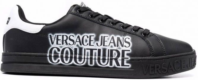 Versace Jeans Couture Sneakers met logoprint Zwart