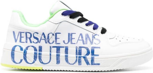 Versace Jeans Couture Sneakers met logoprint Wit