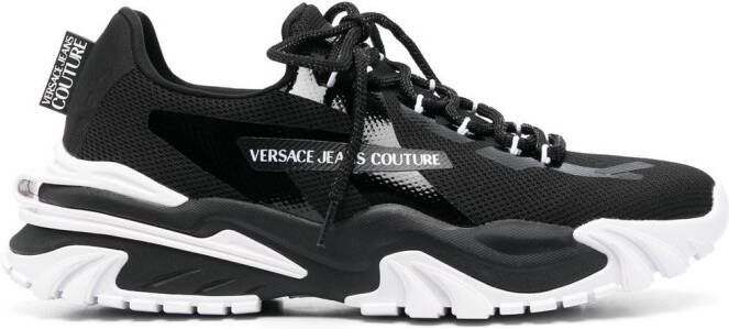 Versace Jeans Couture Sneakers met logoprint Zwart