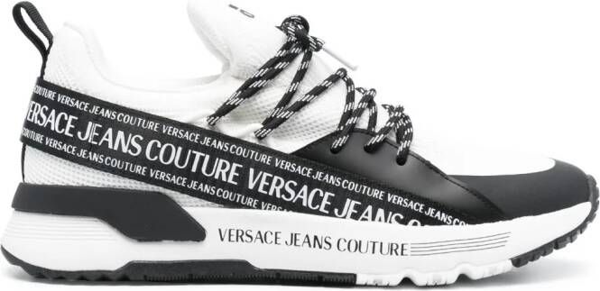 Versace Jeans Couture Sneakers met logoband Wit