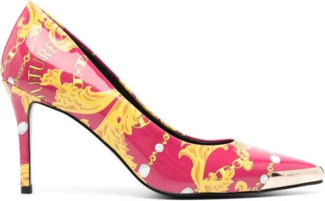 Versace Jeans Couture Pumps met print Roze