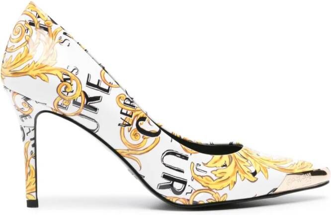 Versace Jeans Couture Scarlett pumps met Barocco print Wit