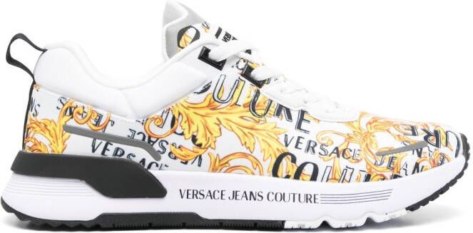 Versace Jeans Couture Sneakers met barokprint Wit