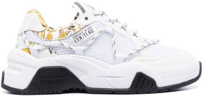 Versace Jeans Couture Sneakers met mesh vlak Wit