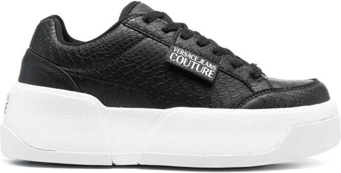 Versace Jeans Couture Sneakers met ronde neus Zwart